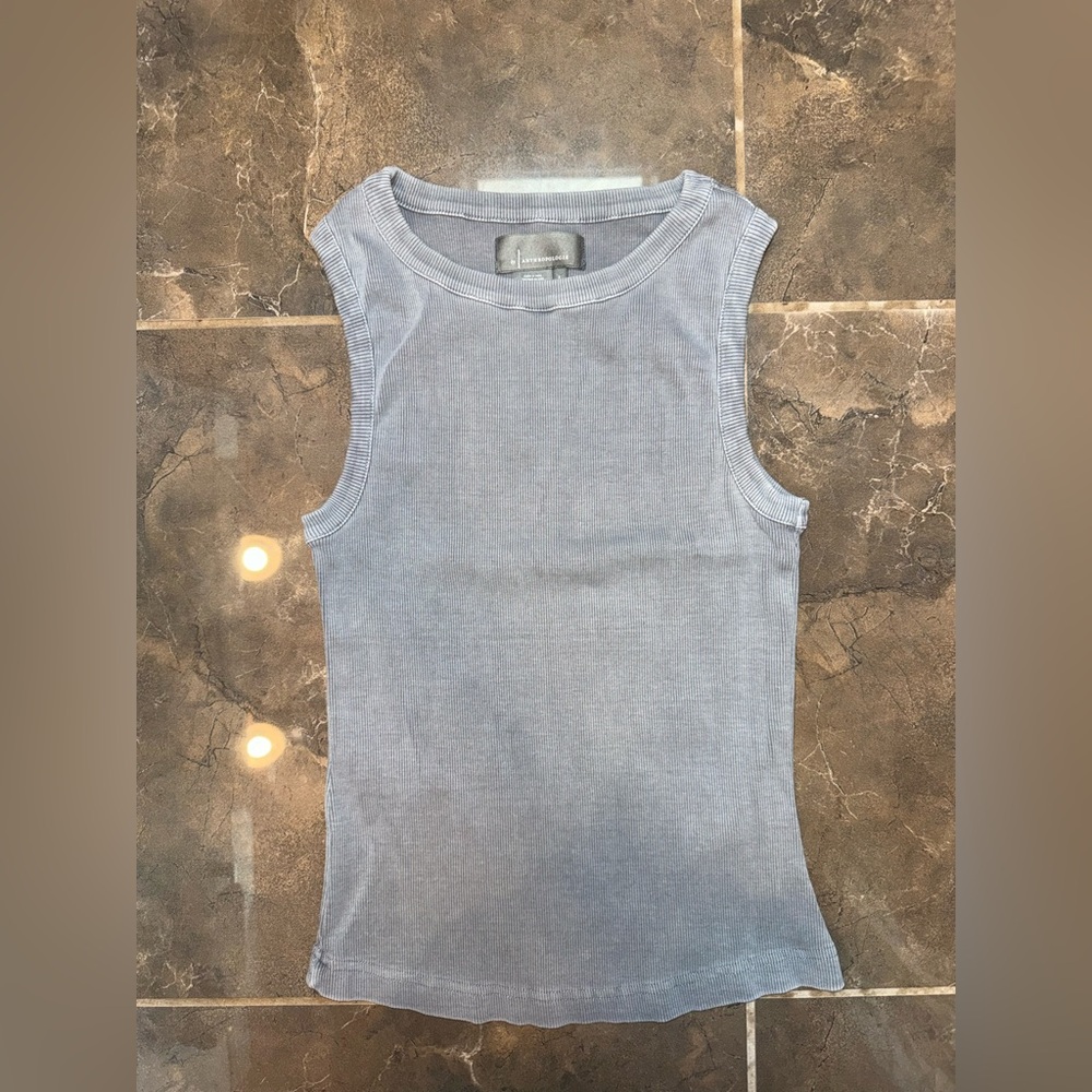 Anthropologie Light Gray/blue Tank Top